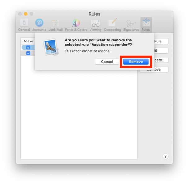 Cómo eliminar las reglas de correo electrónico en Mac Mail