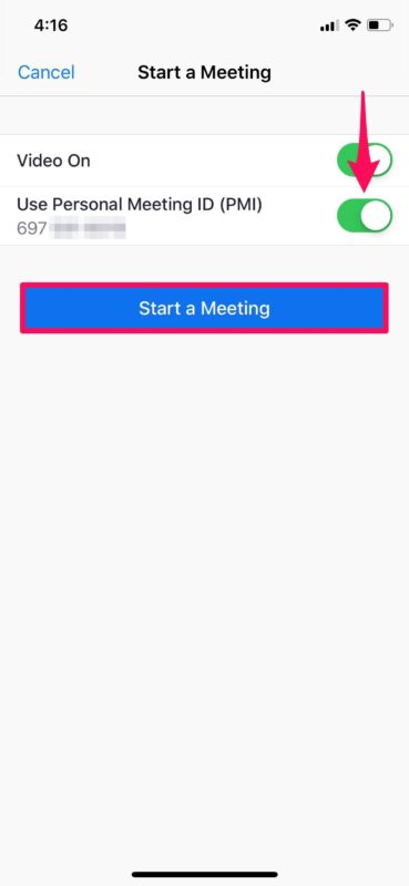 Cómo configurar Zoom Meeting en iPhone y iPad