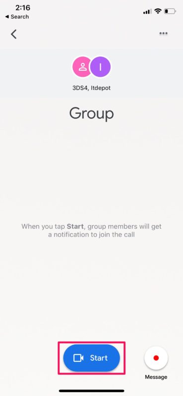 Cómo hacer videollamadas grupales con Google Duo en iPhone