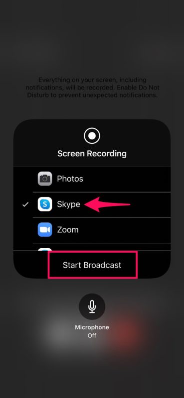 Cómo compartir la pantalla de Skype en iPhone