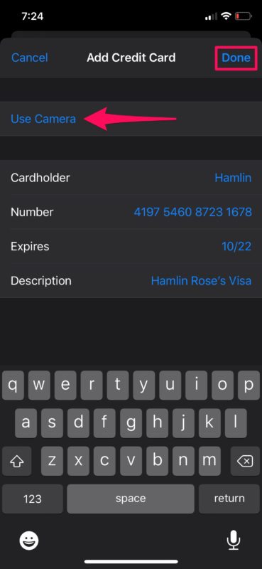 Cómo guardar la información de la tarjeta de crédito en Safari en iPhone y iPad