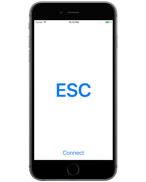 Tecla ESCAPE para Mac que se ejecuta en iPhone