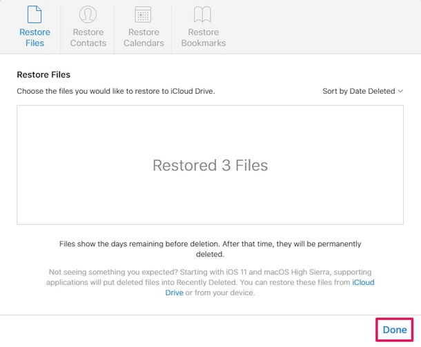 Cómo recuperar documentos y archivos perdidos de iCloud Drive