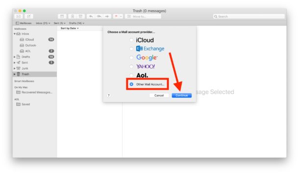Cómo agregar el correo electrónico de Outlook a Mac Mail