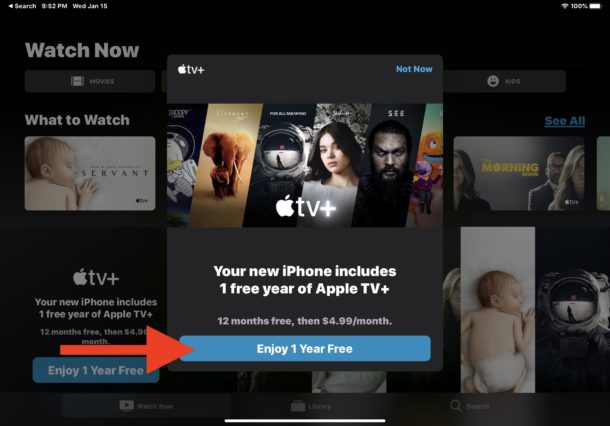 Obtenga un año de suscripción gratuito a Apple TV Plus 