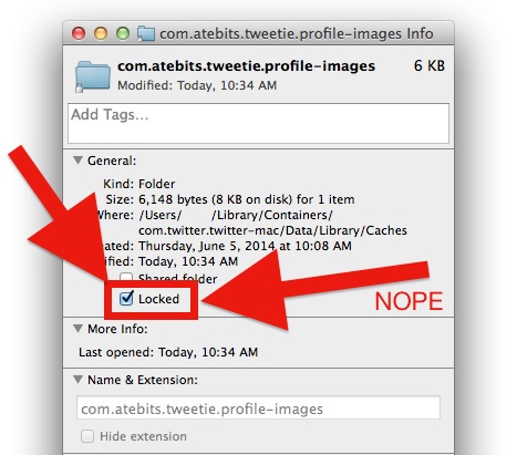 Evitar la creación de la caché de imágenes de Twitter para Mac