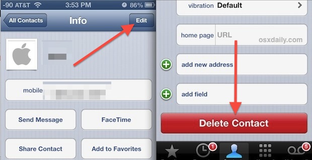 Cómo eliminar un contacto de la libreta de direcciones del iPhone