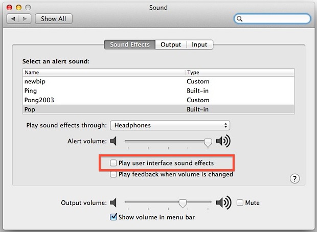 Desactive la captura de pantalla y borre los efectos de sonido de la papelera en Mac OS X. 