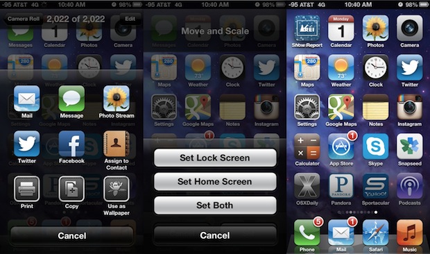 Establecer una captura de pantalla como fondo para la pantalla de inicio de iOS