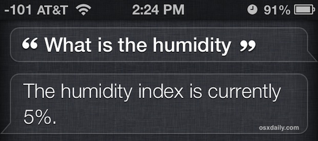 Índice de humedad de Siri