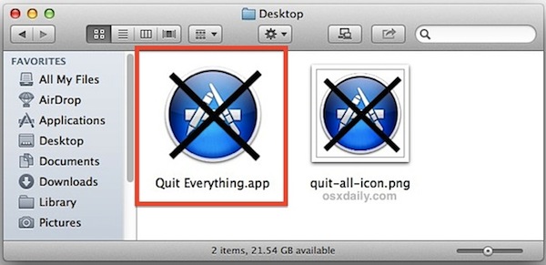 Conjunto de iconos personalizados en Mac OS X.