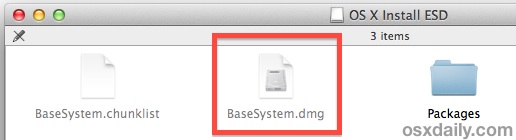 OS X Mavericks baseystem.dmg visible