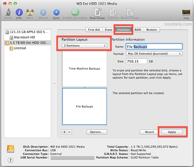 Divida un disco duro para uso automático del tiempo y almacenamiento de archivos de doble uso