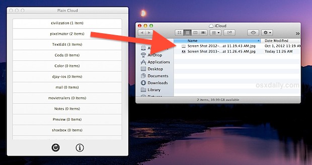 Fácil acceso a archivos de iCloud con Plain Cloud para OS X