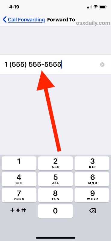 Habilite el reenvío de llamadas en iPhone configurando el número de reenvío 