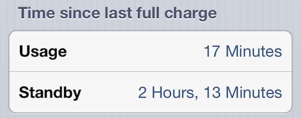 Se muestra la duración de la batería del iPhone