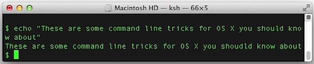 Debería conocer los trucos de la línea de comandos para OS X.