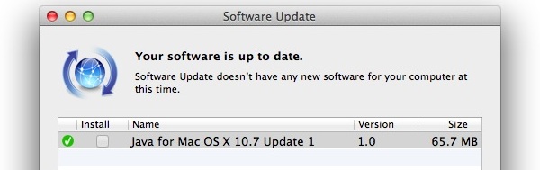 Java para Mac OS X Lion Update 1