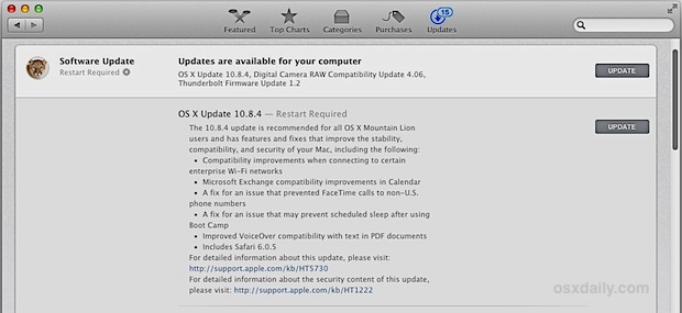 Actualización de OS X 10.8.4