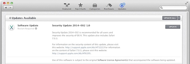 Actualización de seguridad 2014-02 para OS X