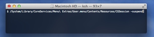 Bloquear la pantalla de Mac OS X desde la línea de comando
