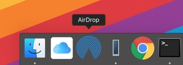Agregue AirDrop al Dock en Mac OS para un acceso rápido