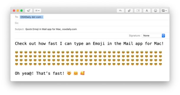 Cómo agregar Emoji al correo electrónico en Mac rápidamente