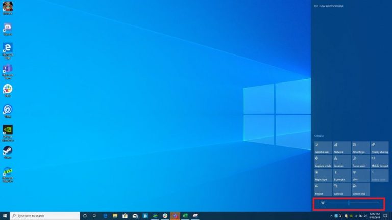 Cómo ajustar el brillo de la pantalla en Windows 10