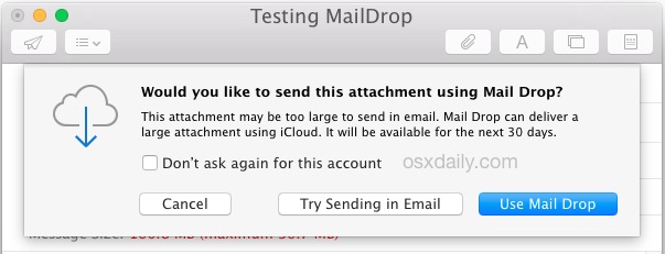 Usando Maildrop para Mac Mail en OS X.