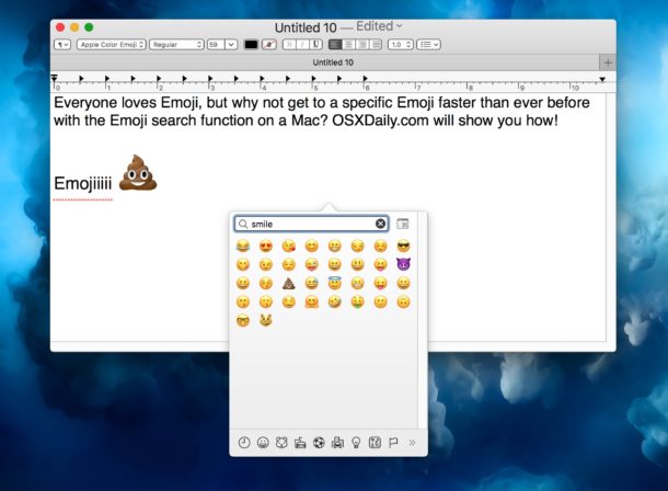 Buscar Emoji en Mac