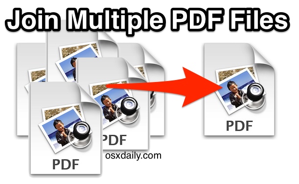 Unir archivos PDF en Mac OS X.