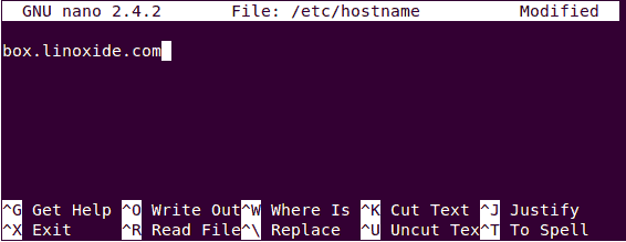 Configuración del nombre de host