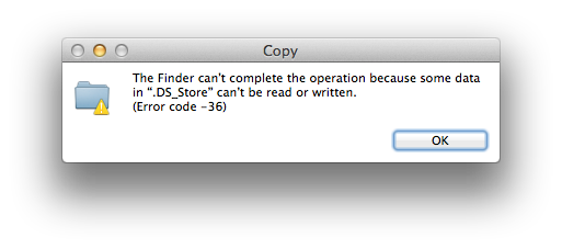 Código de error 36 de Mac