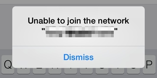 No se puede unir a la red en iOS