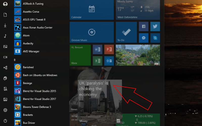 Captura de pantalla que muestra la creación de una carpeta activa en Windows 10