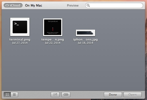 Navegador de archivos ICloud en OS X Mavericks