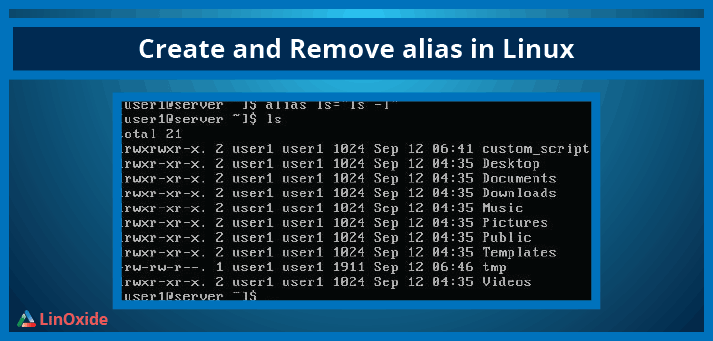 crear eliminar alias linux