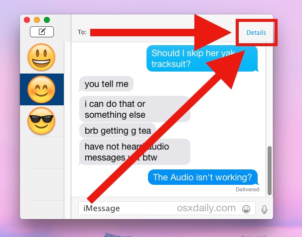 Deshabilite una conversación en Messaging para Mac con No molestar mensajes