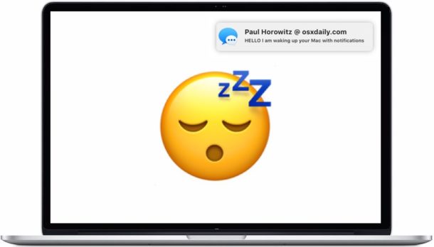 Desactivar las notificaciones de Mac Awakening