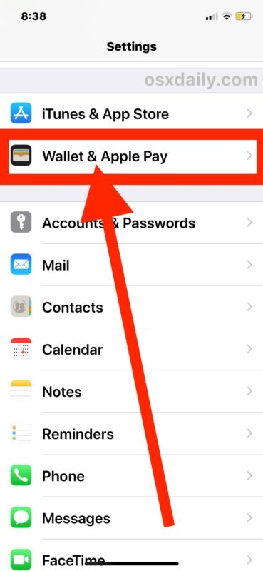 Acceder a Wallet y Apple Pay 