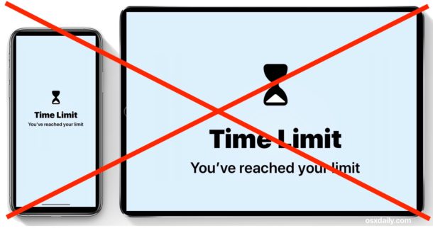 Cómo eliminar un límite de tiempo de pantalla en iPhone o iPad