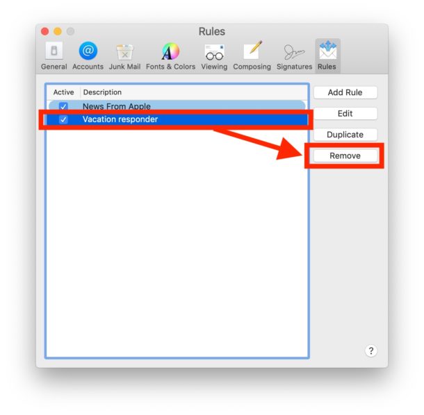 Cómo eliminar las reglas de correo electrónico en Mac Mail
