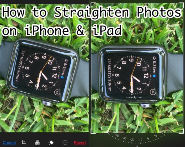 Cómo enderezar una foto en Fotos de iOS