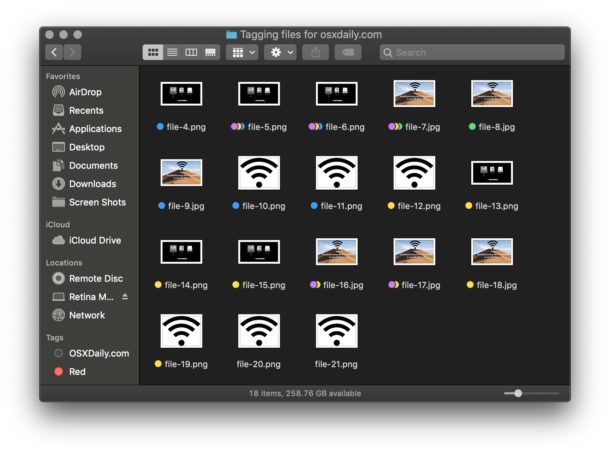Cómo etiquetar archivos o carpetas en Mac