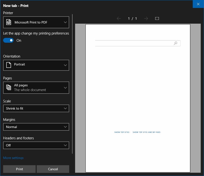 Imprimir en PDF en Windows 10