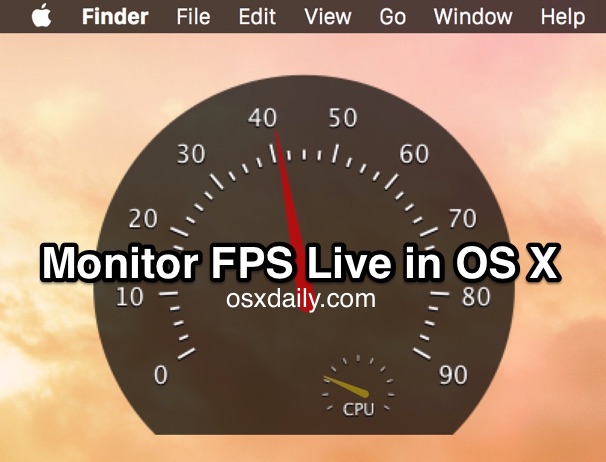 Monitoree FPS en vivo en Mac OS X.
