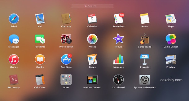 Restablezca la apariencia del Launchpad en Mac OS X. 
