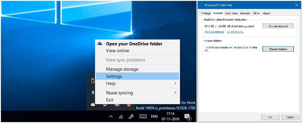 OneDrive - Configuración