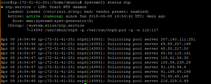 Sincronizar la hora usando el servidor NTP