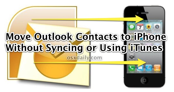 Transferir contactos de Outlook a iPhone sin sincronizar con iTunes